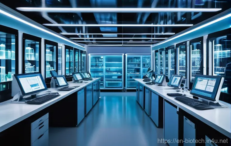 유전자 기반 치료 - **Precision Gene Editing in a Futuristic Lab**
"A highly detailed, ultra-realistic image depicti...