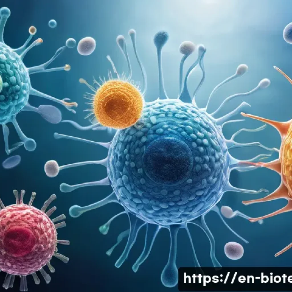 단백질 복합체 - The Symphony of Life: Cellular Collaboration in Action**
"A hyper-realistic, detailed scientific ill...