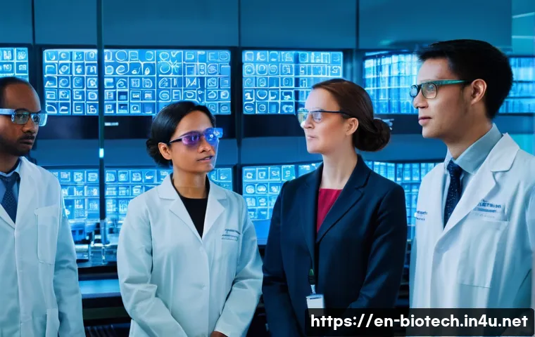바이오 의약품 개발 기업 - **Prompt Title: The Spark of Biotech Innovation**
A vibrant and modern biopharmaceutical researc...
